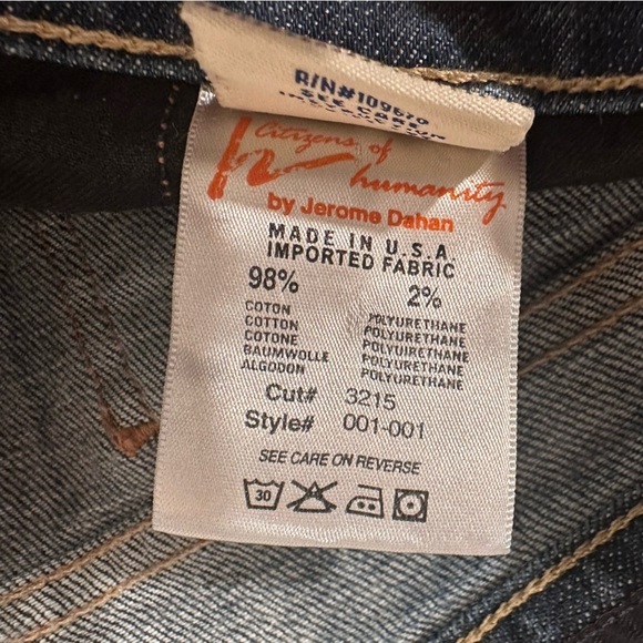 Citizens of Humanity Jeans Kelly#1 Stretch Low Waist Boot Cut 98% Cotton Size 28 - Picture 6 of 16
